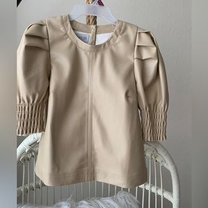 Saylor Vegan Leather Andie top size S.